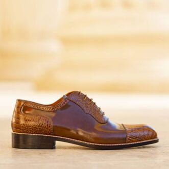 Pantofi barbati Oxford piele naturala 17008 maro d’Alexandru