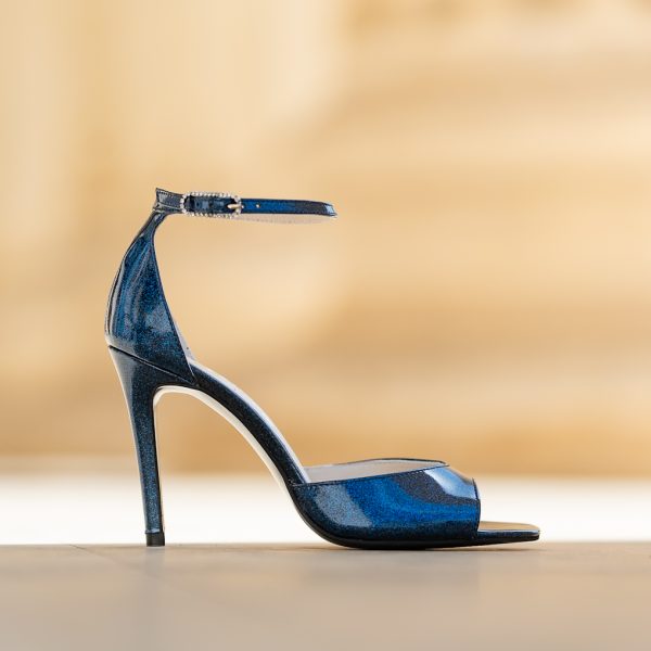 Sandale Dama din Piele Naturala Louise Blue Royal CONDUR by alexandru 1
