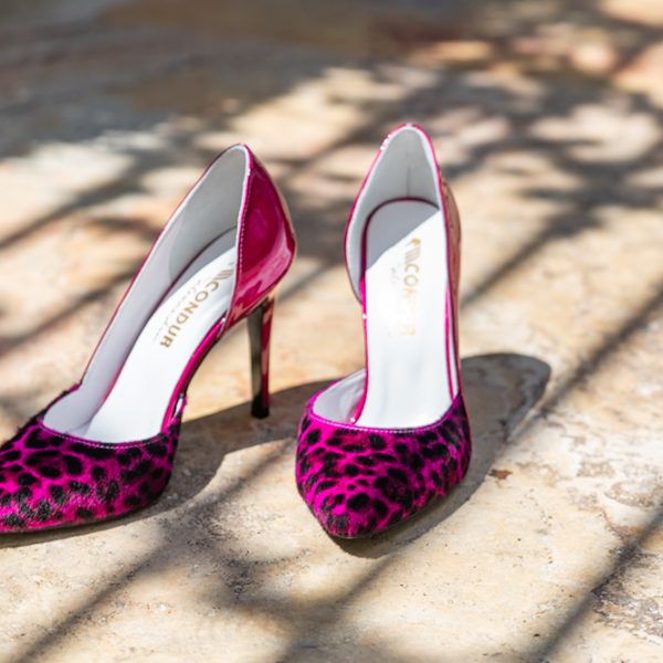 Pantofi Stiletto Aime Print Fuchsia - imagine 9
