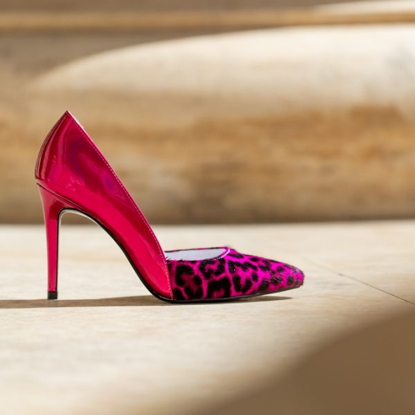 Pantofi Stiletto Aime Print Fuchsia - imagine 2
