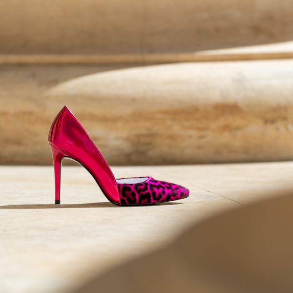 Pantofi Stiletto Aime Print Fuchsia - imagine 8