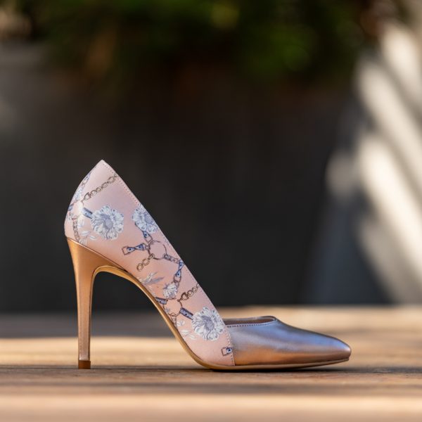 Pantofi stiletto Aime Gold Roze CONDUR by alexandru 1