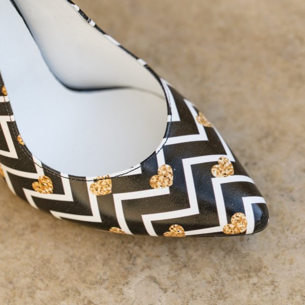 Pantofi Stiletto Marilyn Presaj Negru - imagine 2