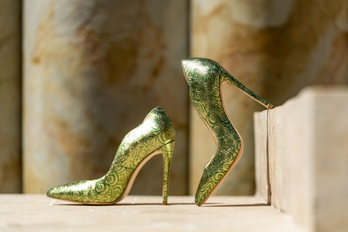 Pantofi Stiletto Marilyn Green Gold CONDUR by alexandru 1