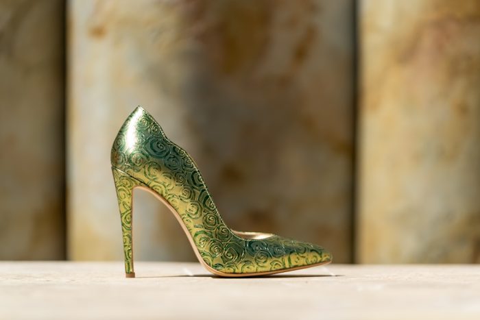 Pantofi Stiletto Marilyn Green Gold CONDUR by alexandru 2