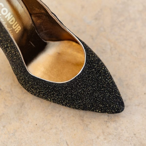Pantofi Stiletto Forever Black Shine - imagine 5
