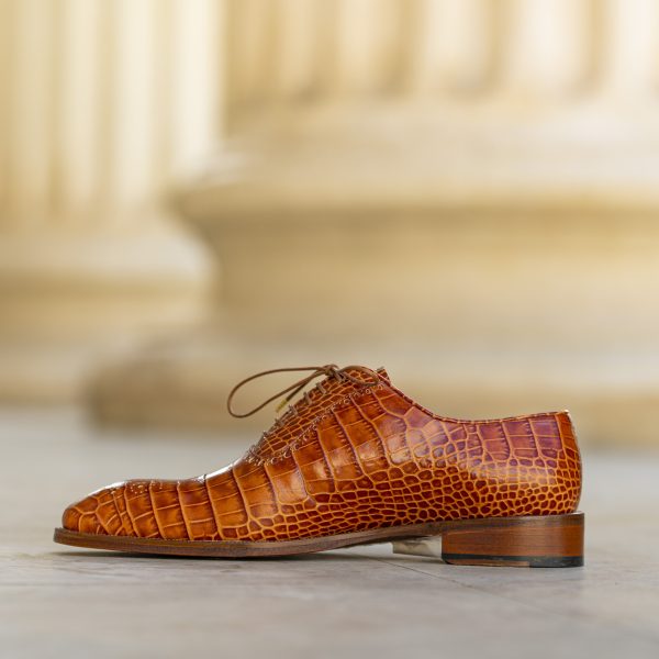 Pantofi Oxford 427 Print Cognac - imagine 2