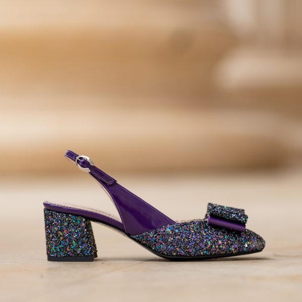 Sandale Dama din Piele Naturala Joy Mauve - imagine 4