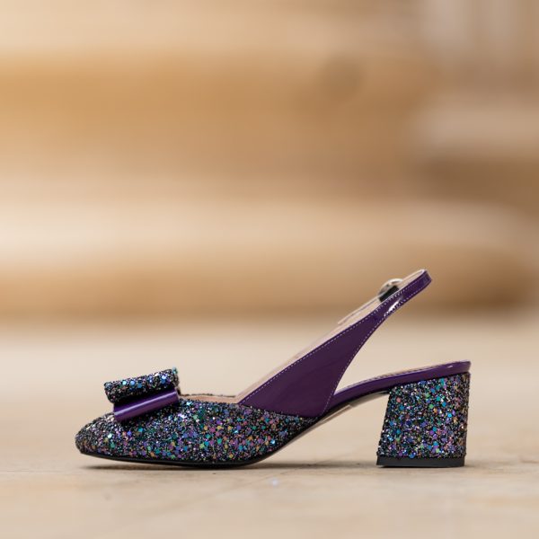 Sandale Dama din Piele Naturala Joy Mauve - imagine 3