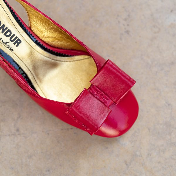 Sandale Dama din Piele Naturala Joy Red - imagine 3