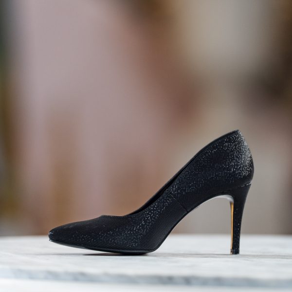 Pantofi Stiletto Adele Puntine Negre - imagine 2