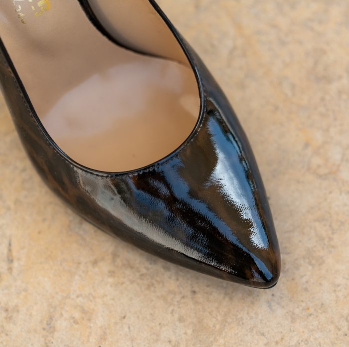 Pantofi Dama Cu Toc Gros Victoria Black Animal Print CONDUR by alexandru 3