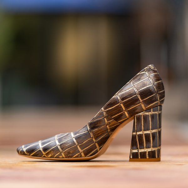 Pantofi Dama Cu Toc Gros Victoria Sand CONDUR by alexandru 4