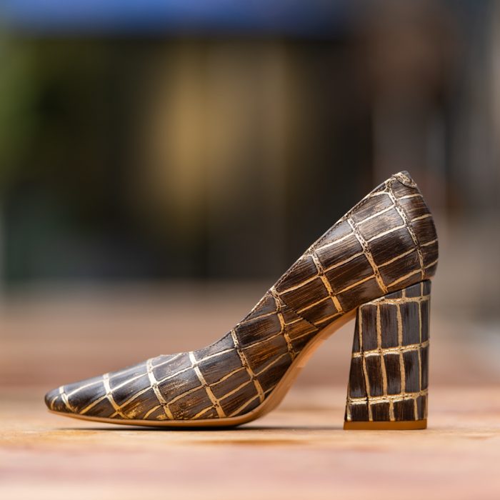 Pantofi Dama Cu Toc Gros Victoria Sand CONDUR by alexandru 4