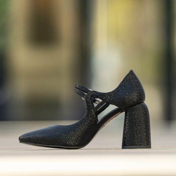 Pantofi Dama Cu Toc Gros Fantasy Noire - imagine 3