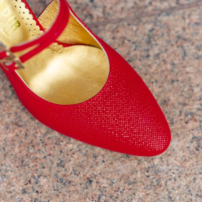 Pantofi Dama Cu Toc Gros Fantasy Red Pins CONDUR by alexandru 3
