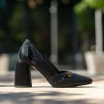 Pantofi Dama Cu Toc Gros Aisha Black CONDUR by alexandru 1