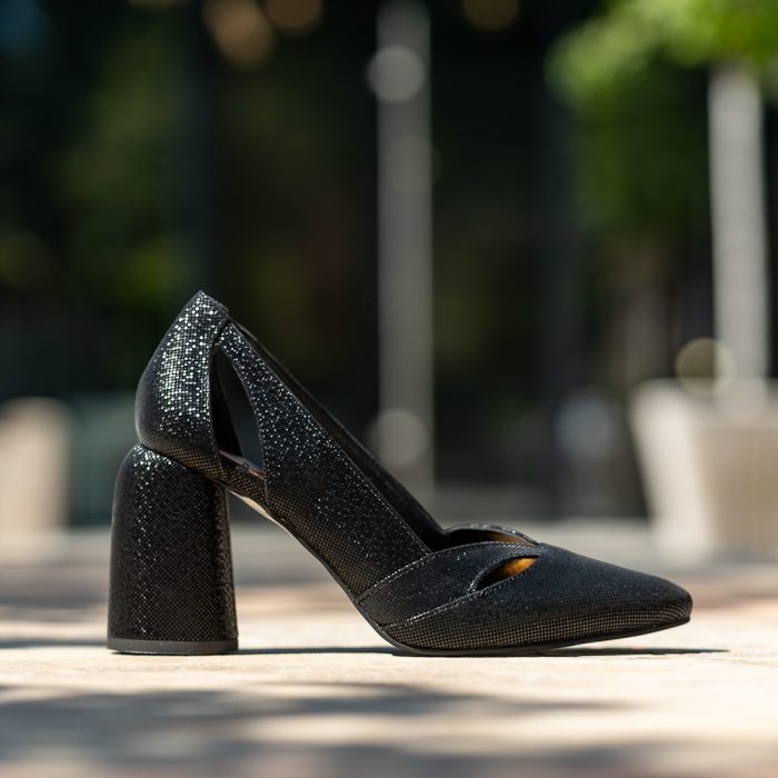 Pantofi Dama Cu Toc Gros Aisha Black CONDUR by alexandru 1
