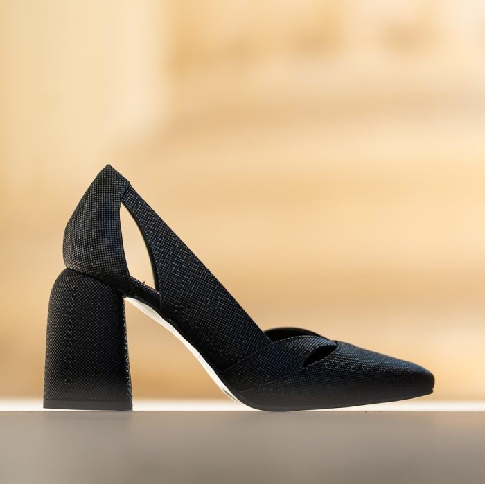 Pantofi Dama Cu Toc Gros Aisha Black CONDUR by alexandru 2