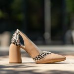 Pantofi Dama Cu Toc Gros Aisha Nude CONDUR by alexandru 1