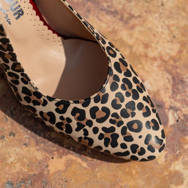 Pantofi Dama Cu Toc Gros Eveline Red Sauvage - imagine 3