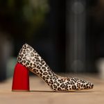 Pantofi Dama Cu Toc Gros Eveline Red Sauvage