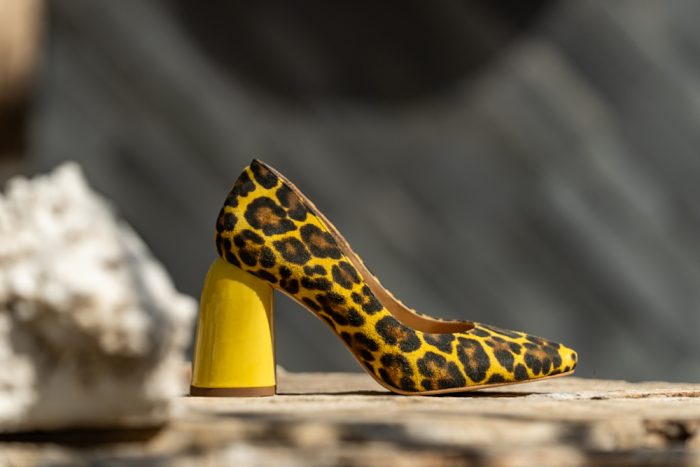 Pantofi Dama Cu Toc Gros Eveline Yellow CONDUR by alexandru 4