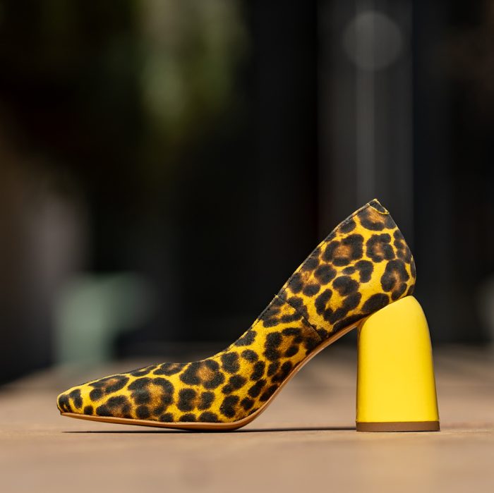 Pantofi Dama Cu Toc Gros Eveline Yellow CONDUR by alexandru 2