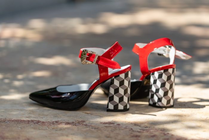 Pantofi Dama Cu Toc Gros Jolie Geometric CONDUR by alexandru 2