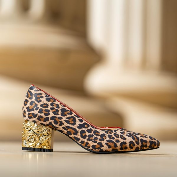 Pantofi Dama Cu Toc Gros Melina Red Sauvage CONDUR by alexandru 1