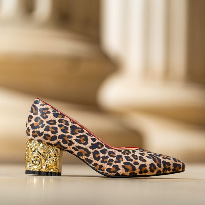 Pantofi Dama Cu Toc Gros Melina Red Sauvage CONDUR by alexandru 1