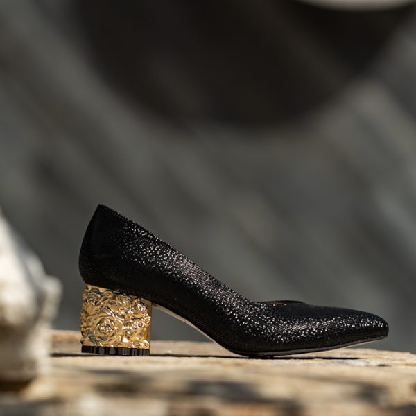 Pantofi Dama Cu Toc Gros Melina Noire CONDUR by alexandru 5