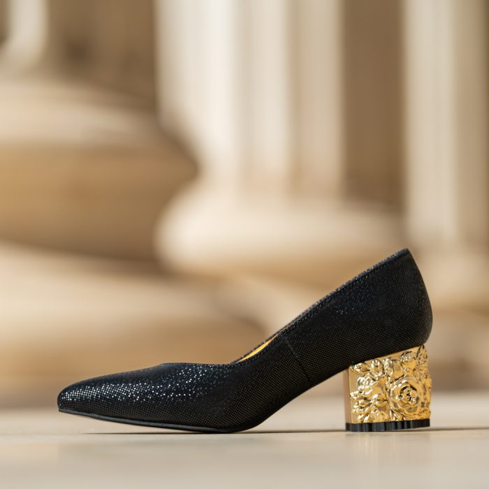 Pantofi Dama Cu Toc Gros Melina Noire CONDUR by alexandru 6