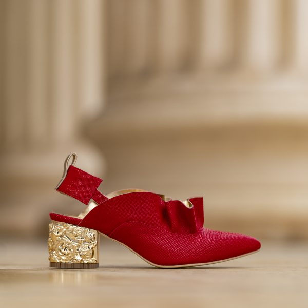 Pantofi Dama Cu Toc Gros Divine Red - Image 11