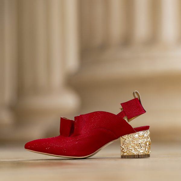 Pantofi Dama Cu Toc Gros Divine Red - Image 12
