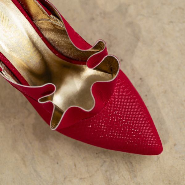 Pantofi Dama Cu Toc Gros Divine Red - Image 13
