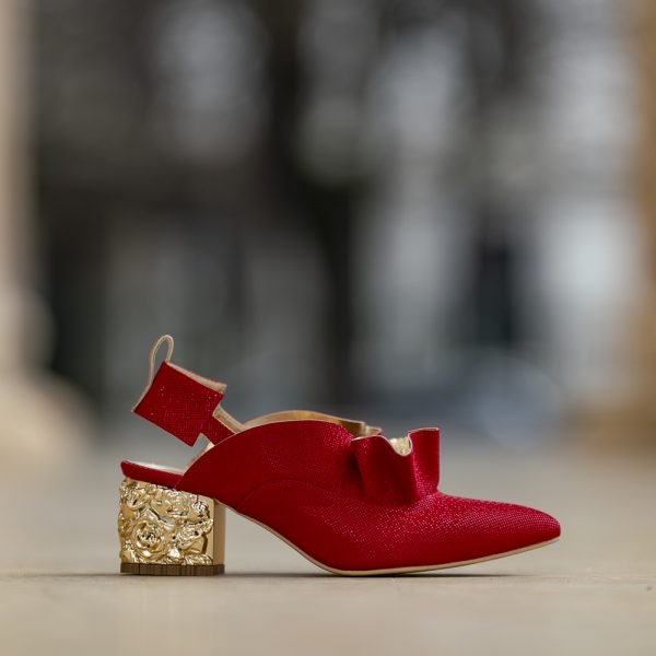 Pantofi Dama Cu Toc Gros Divine Red - Image 10