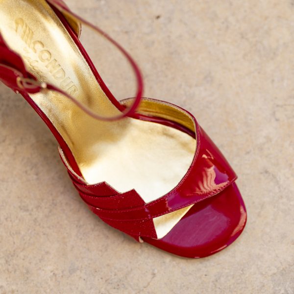 Sandale Dama din Piele Naturala Enya Red - imagine 3