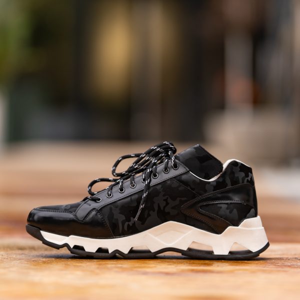 Pantofi Smart Casual Black Camuflaj - imagine 3