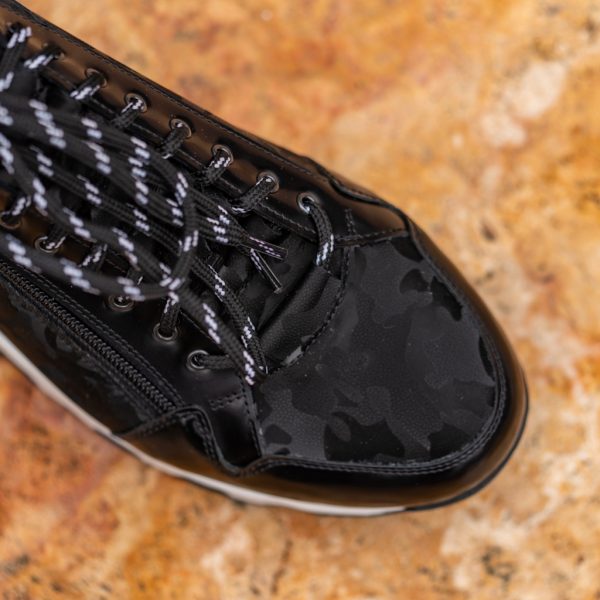 Pantofi Smart Casual Black Camuflaj - imagine 2