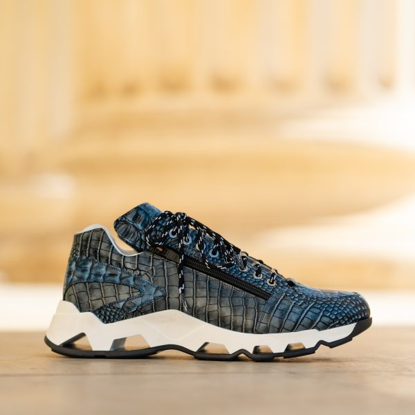 Pantofi Smart Casual Print Bleumarin - imagine 6
