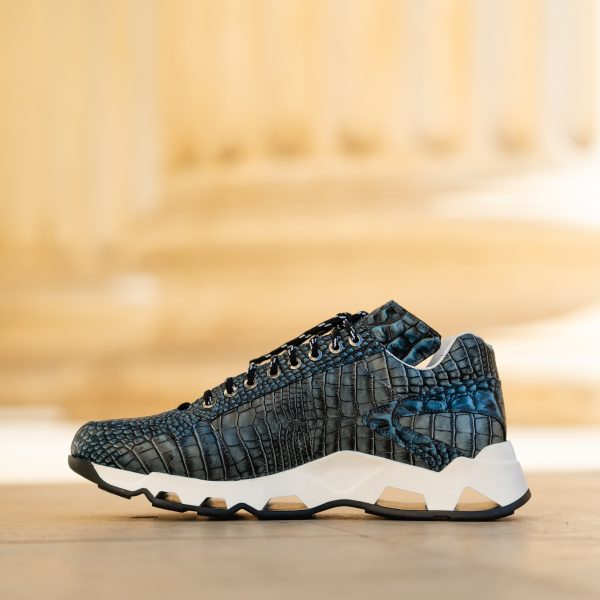 Pantofi Smart Casual Print Bleumarin - imagine 5