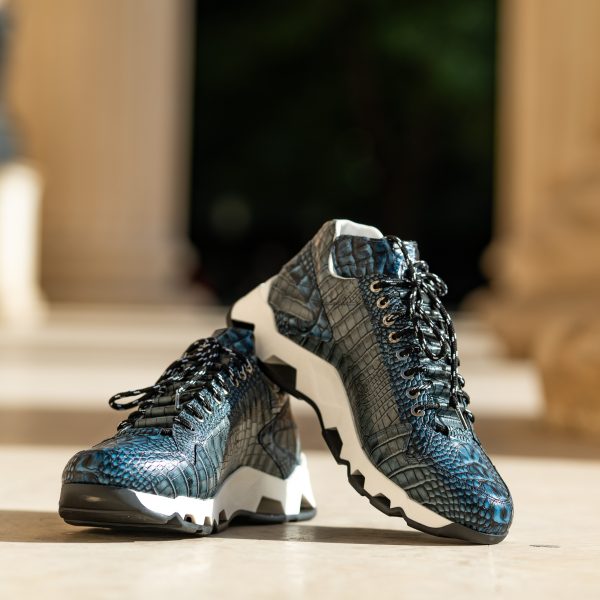 Pantofi Smart Casual Print Bleumarin - imagine 3
