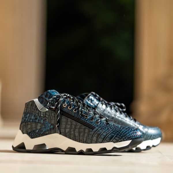 Pantofi Smart Casual Print Bleumarin - imagine 7