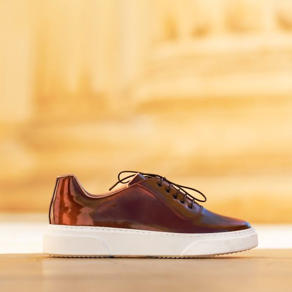 Pantofi barbati din piele naturala Londra Casual Brush Camel - imagine 3