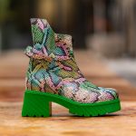 Ghete Dama din Piele Naturala Lelia Vert CONDUR by alexandru 1