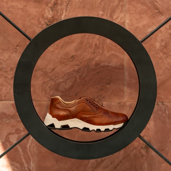 Pantofi Smart Business Camel Patinat - imagine 5