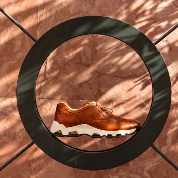 Pantofi Smart Business Camel Patinat - imagine 4