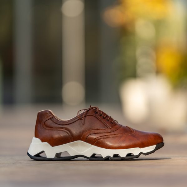 Pantofi Smart Business Camel Patinat - imagine 3
