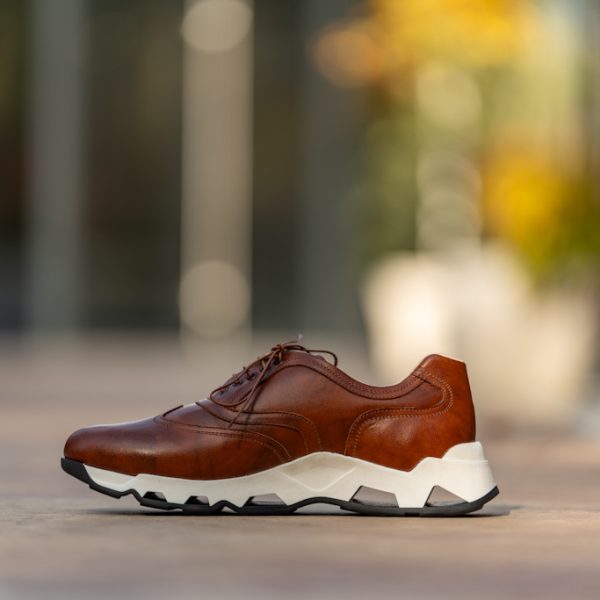 Pantofi Smart Business Camel Patinat - imagine 2